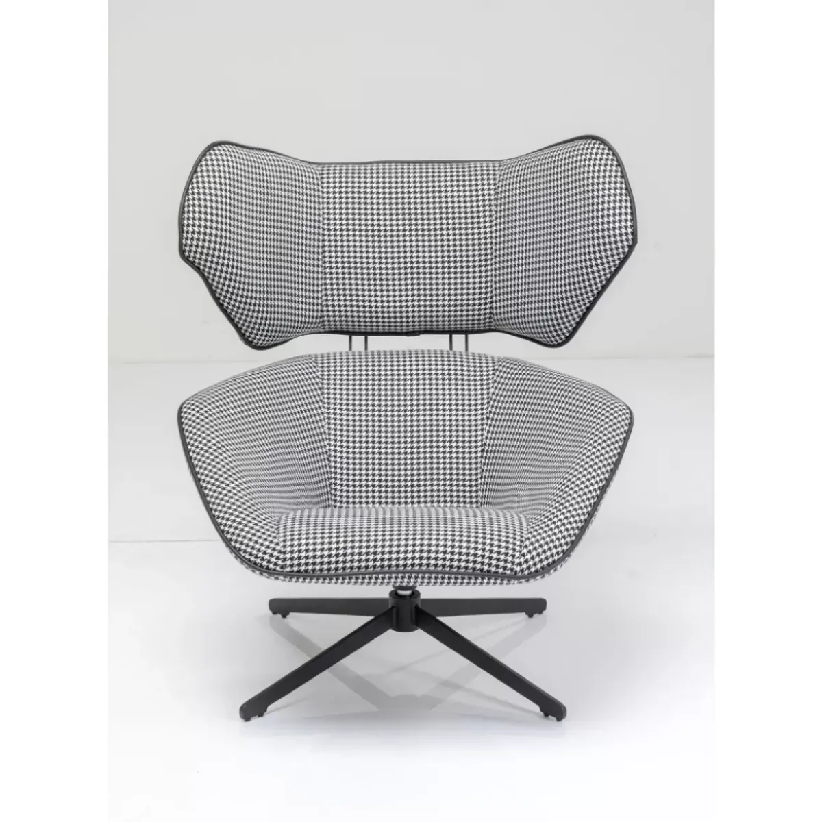 KARE Design Drehsessel Toledo Schwarz Weiss- Sessel