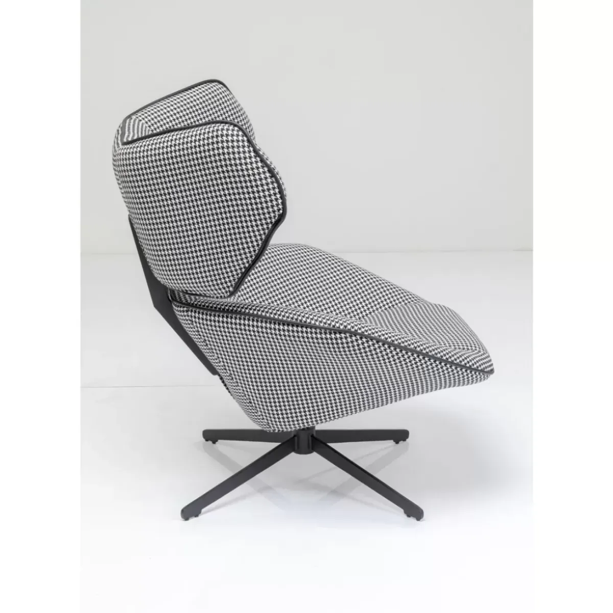 KARE Design Drehsessel Toledo Schwarz Weiss- Sessel