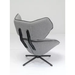 KARE Design Drehsessel Toledo Schwarz Weiss- Sessel