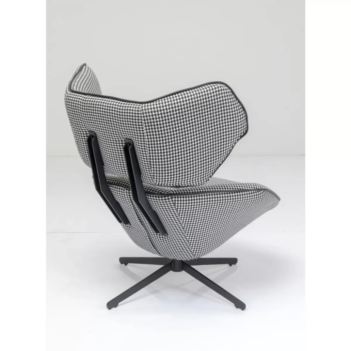 KARE Design Drehsessel Toledo Schwarz Weiss- Sessel