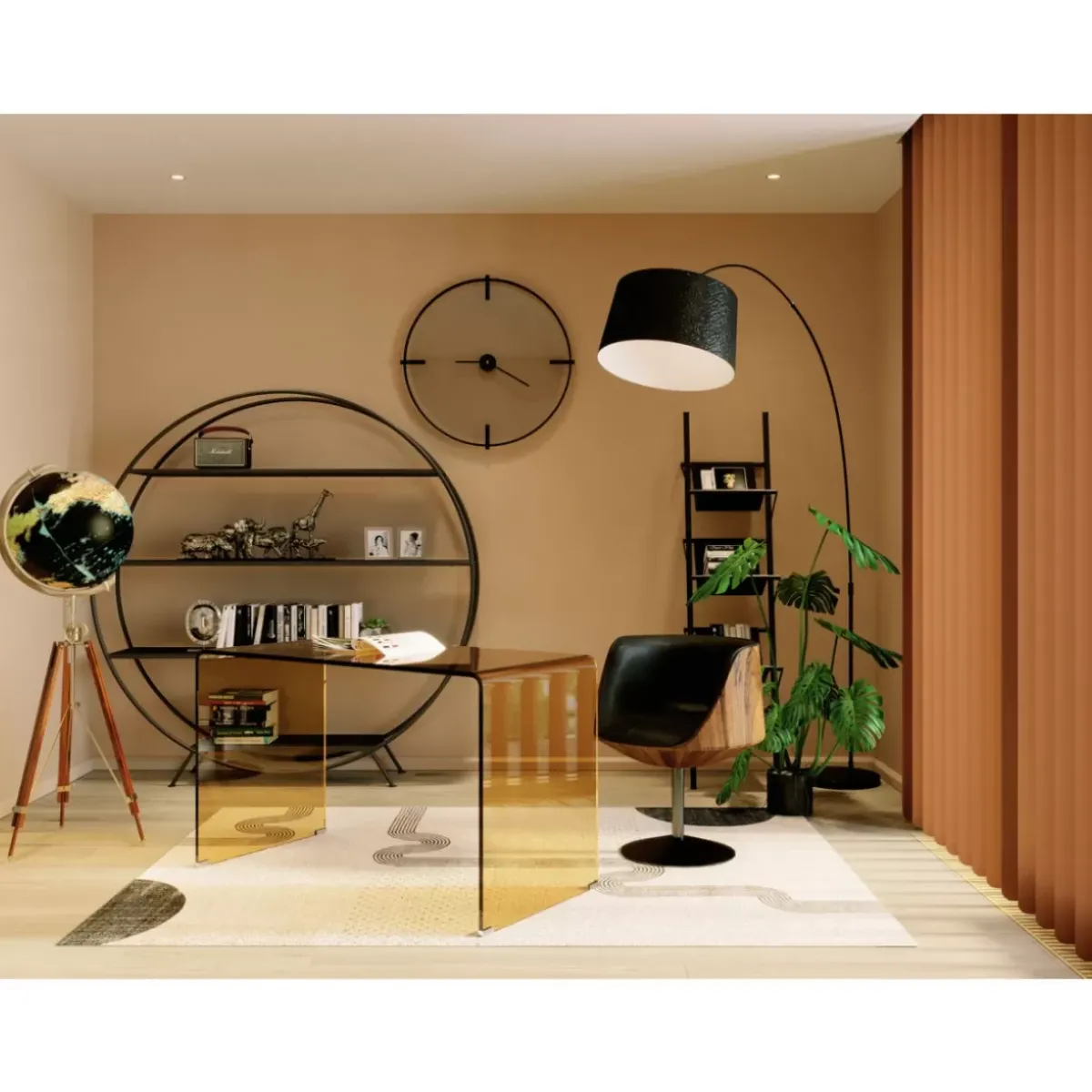 KARE Design Drehstuhl Club Walnut- Stühle