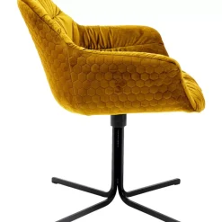 KARE Design Drehstuhl Colmar Gelb- Stühle