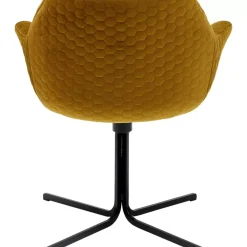 KARE Design Drehstuhl Colmar Gelb- Stühle