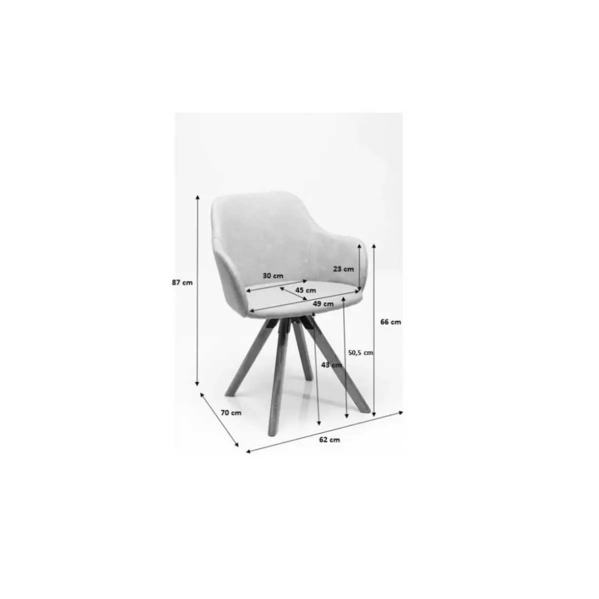 KARE Design Drehstuhl Lady Loco Taupe- Stühle