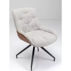 KARE Design Drehstuhl Lori Grau Braun- Stühle
