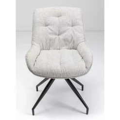 KARE Design Drehstuhl Lori Grau Braun- Stühle