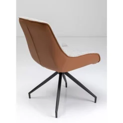 KARE Design Drehstuhl Lori Grau Braun- Stühle