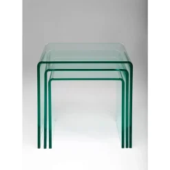 KARE Design Dreisatztisch Clear Club- Tische