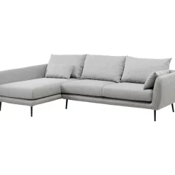 KARE Design Ecksofa Amalfi Links Grau 275Cm- Sofas & Couches