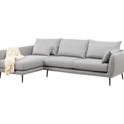 KARE Design Ecksofa Amalfi Links Grau 275Cm- Sofas & Couches