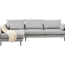 KARE Design Ecksofa Amalfi Links Grau 275Cm- Sofas & Couches