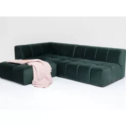 KARE Design Ecksofa Belami Velvet Dunkelgrun Links 265Cm- Sofas & Couches
