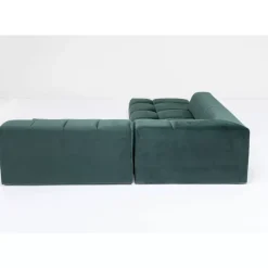KARE Design Ecksofa Belami Velvet Dunkelgrun Links 265Cm- Sofas & Couches
