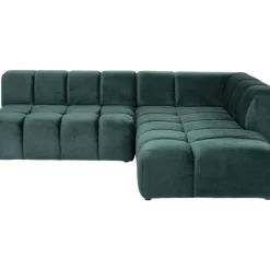 KARE Design Ecksofa Belami Velvet Dunkelgrun Rechts 265Cm- Sofas & Couches