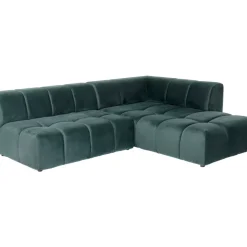 KARE Design Ecksofa Belami Velvet Dunkelgrun Rechts 265Cm- Sofas & Couches