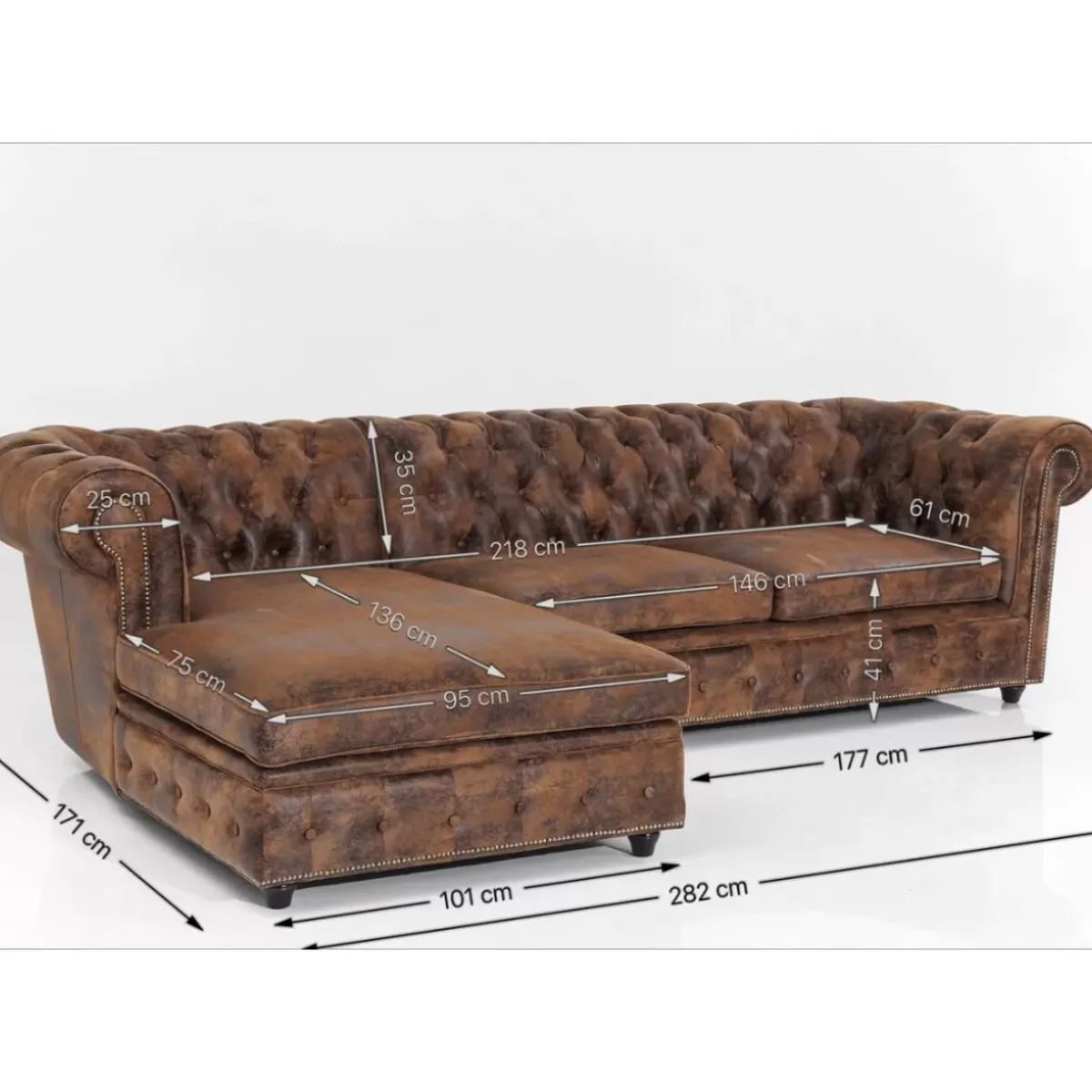 KARE Design Ecksofa Cambridge Vintage Smart L- Sofas & Couches