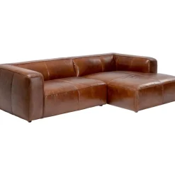 KARE Design Ecksofa Cubetto Leder Braun- Sofas & Couches