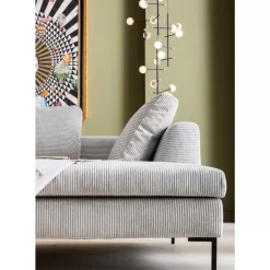 KARE Design Ecksofa Gianni Cord Grau Rechts- Sofas & Couches