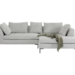 KARE Design Ecksofa Gianni Cord Grau Rechts- Sofas & Couches