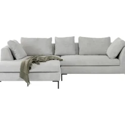 KARE Design Ecksofa Gianni Cord Grau Links- Sofas & Couches