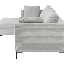 KARE Design Ecksofa Gianni Cord Grau Links- Sofas & Couches