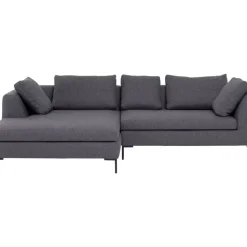 KARE Design Ecksofa Gianni Dolce Dunkelgrau Links- Sofas & Couches