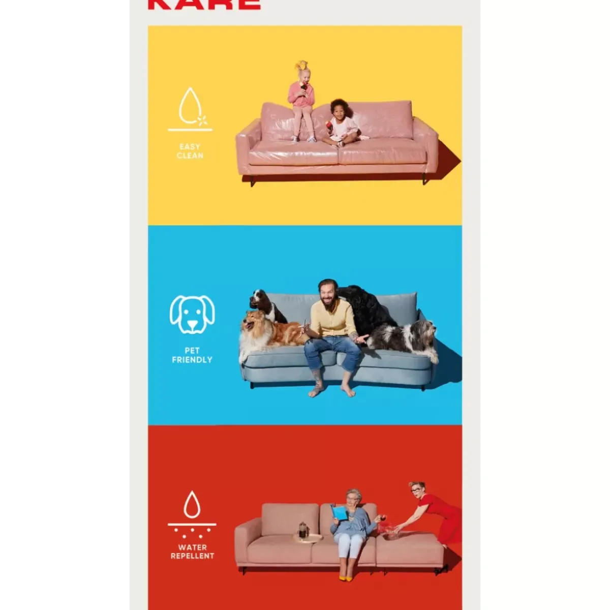 KARE Design Ecksofa Gianni Grau Rechts- Sofas & Couches