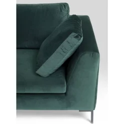 KARE Design Ecksofa Gianni Small Velvet Dunkelgrun Links- Sofas & Couches