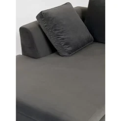 KARE Design Ecksofa Gianni Small Velvet Grau Links- Sofas & Couches