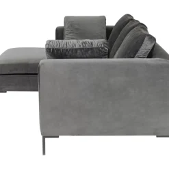 KARE Design Ecksofa Gianni Small Velvet Grau Links- Sofas & Couches