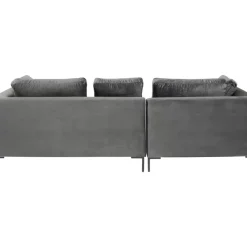 KARE Design Ecksofa Gianni Small Velvet Grau Links- Sofas & Couches