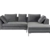 KARE Design Ecksofa Gianni Small Velvet Grau Rechts- Sofas & Couches