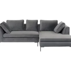 KARE Design Ecksofa Gianni Small Velvet Grau Rechts- Sofas & Couches