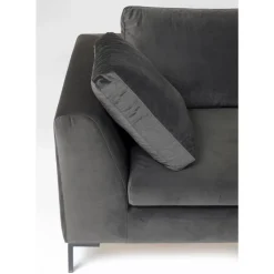KARE Design Ecksofa Gianni Small Velvet Grau Rechts- Sofas & Couches