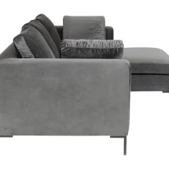 KARE Design Ecksofa Gianni Small Velvet Grau Rechts- Sofas & Couches