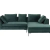 KARE Design Ecksofa Gianni Small Velvet Dunkelgrun Rechts- Sofas & Couches