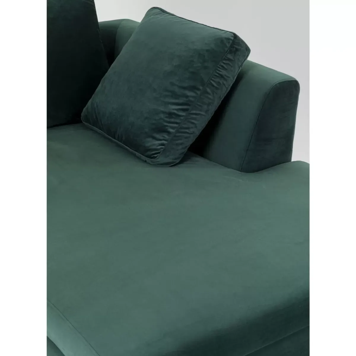 KARE Design Ecksofa Gianni Small Velvet Dunkelgrun Rechts- Sofas & Couches