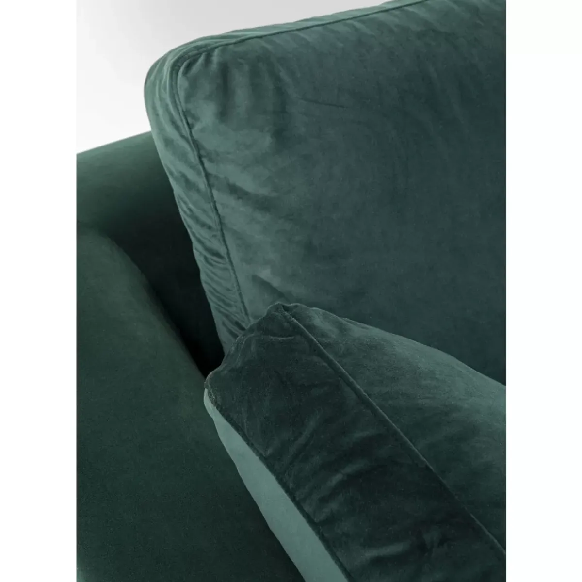 KARE Design Ecksofa Gianni Small Velvet Dunkelgrun Rechts- Sofas & Couches