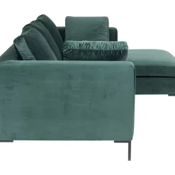 KARE Design Ecksofa Gianni Small Velvet Dunkelgrun Rechts- Sofas & Couches