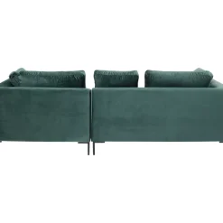 KARE Design Ecksofa Gianni Small Velvet Dunkelgrun Rechts- Sofas & Couches