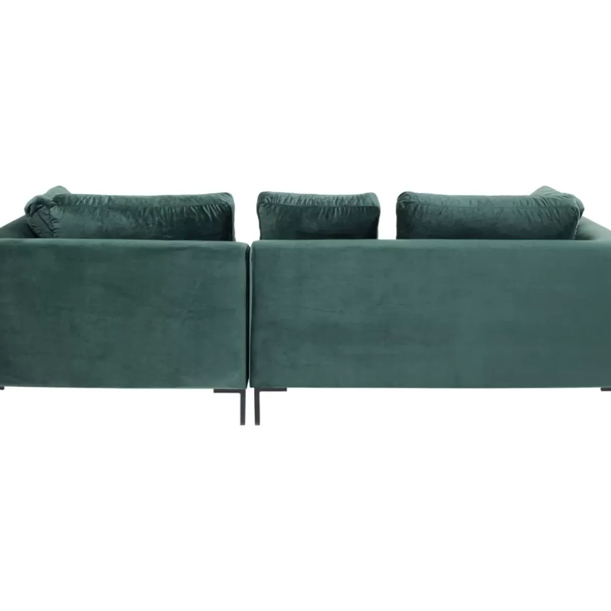 KARE Design Ecksofa Gianni Small Velvet Dunkelgrun Rechts- Sofas & Couches