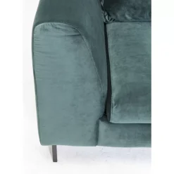 KARE Design Ecksofa Gianni Velvet Dunkelgrun Links Schwarz- Sofas & Couches