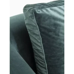 KARE Design Ecksofa Gianni Velvet Dunkelgrun Links Schwarz- Sofas & Couches