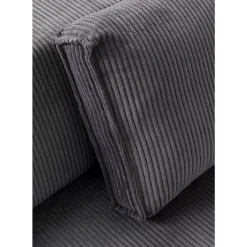 KARE Design Ecksofa Infinity Ottomane Cord Grau Links- Sofas & Couches