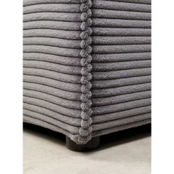 KARE Design Ecksofa Infinity Ottomane Cord Grau Links- Sofas & Couches