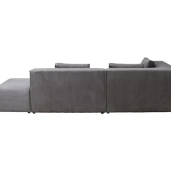 KARE Design Ecksofa Infinity Ottomane Cord Grau Links- Sofas & Couches