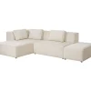 KARE Design Ecksofa Infinity Ottomane Cord Creme Links- Sofas & Couches