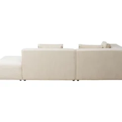 KARE Design Ecksofa Infinity Ottomane Cord Creme Links- Sofas & Couches