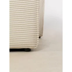 KARE Design Ecksofa Infinity Ottomane Cord Creme Links- Sofas & Couches