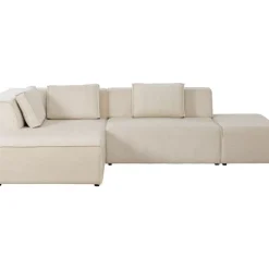 KARE Design Ecksofa Infinity Ottomane Cord Creme Links- Sofas & Couches